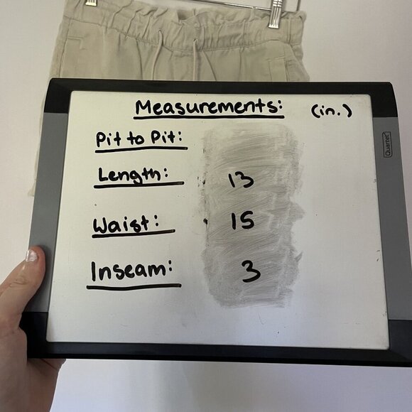 LOFT Beige Drawstring Elastic Waist Shorts Size M 15" Waist 3" Inseam lightweigh - Picture 6 of 9